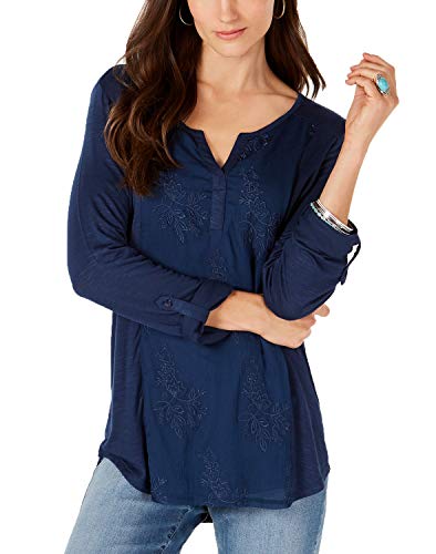 Embroidered Contrast Top